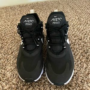 Air Max 270 React ‘Black White’. Barely Worn. No Box included. Price Negotiable.
